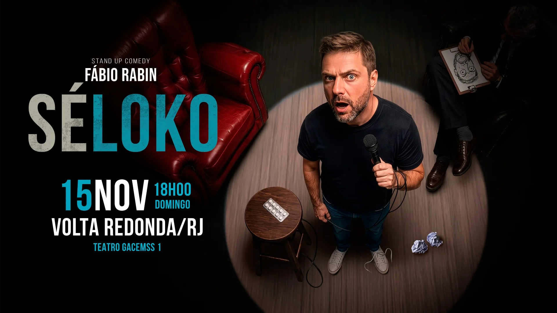 FÁBIO RABIN — 15 NOV, Teatro Gacemss 1